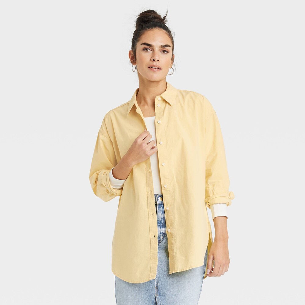 Universal Thread Yellow Button Down Shirt